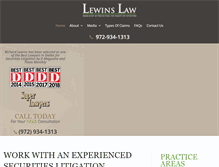 Tablet Screenshot of lewinslaw.com